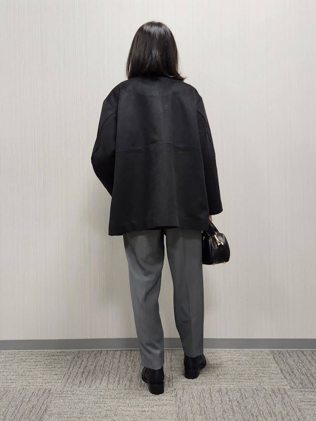 naraさんの「Dessin｜ウール混クルーネックコート」を使ったコーディネート