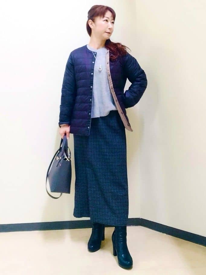 花さんの「Reflect｜【リバーシブルで着られる◎】ダイヤ柄キルトジャケット」を使ったコーディネート