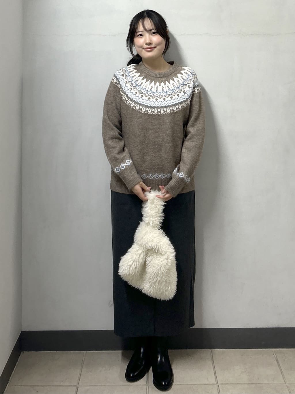 sayaさんの「OPAQUE.CLIP｜ノルディック調ニット【洗濯機OK】」を使ったコーディネート
