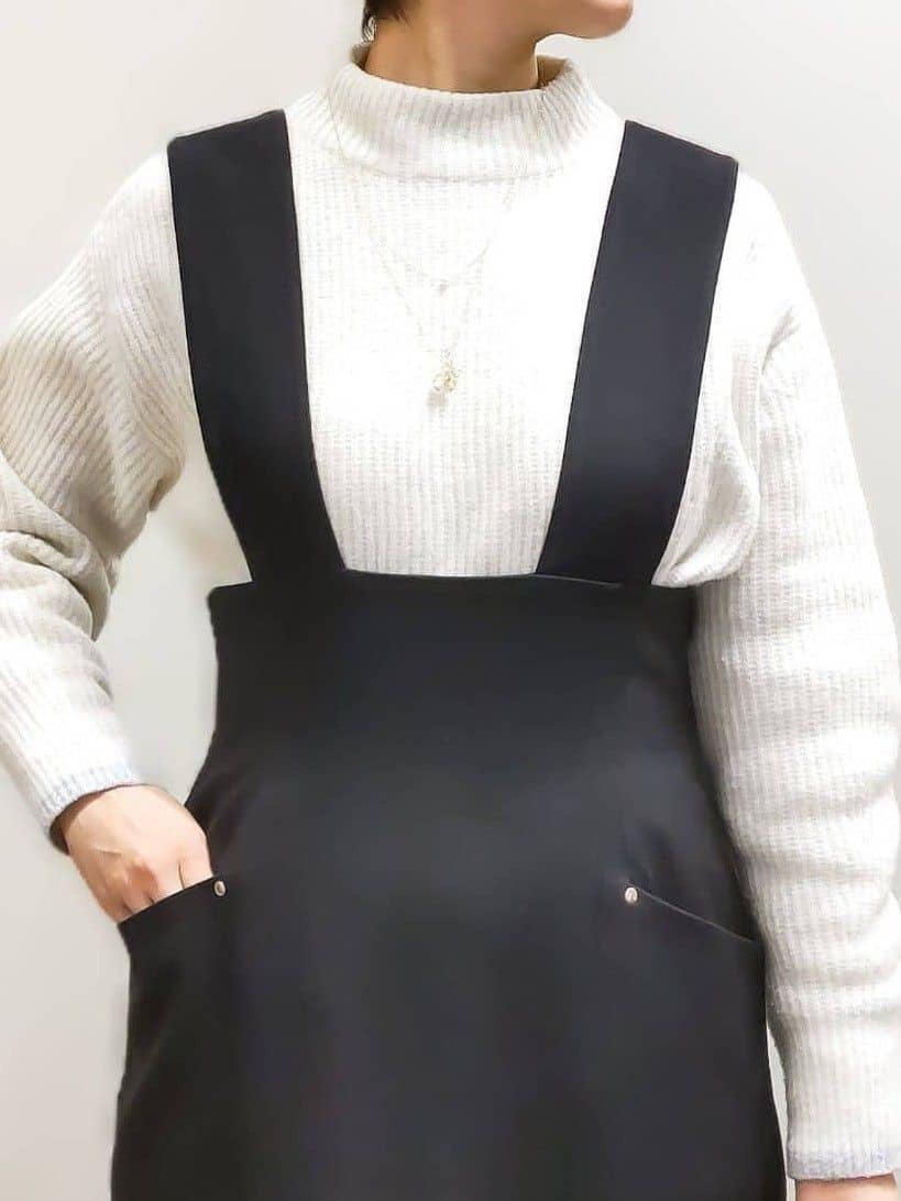やまちゃんさんの「grove｜【洗える】ふんわりウール混ボトルネックニット」を使ったコーディネート