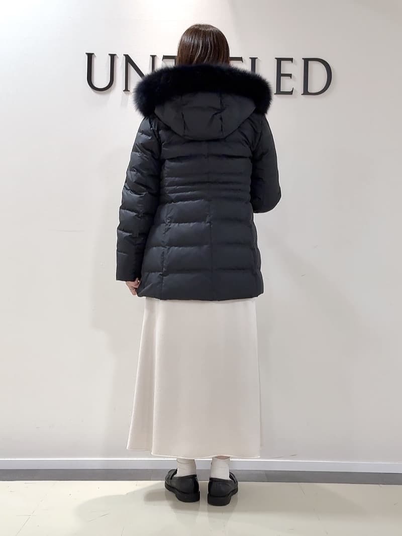YUIさんの「UNTITLED｜【はっ水機能/フード取り外し可】ミディダウンコート」を使ったコーディネート