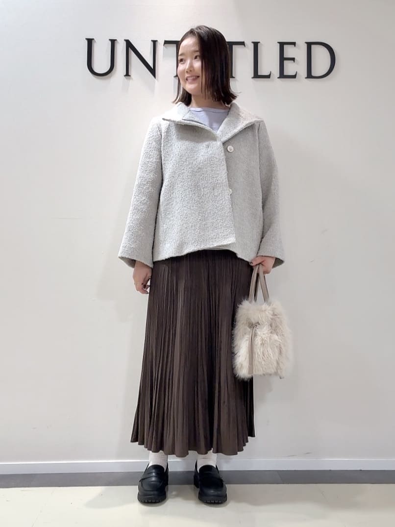 YUIさんの「UNTITLED｜【エレガント／ミディアウター】ミックスヘリンボンコート」を使ったコーディネート