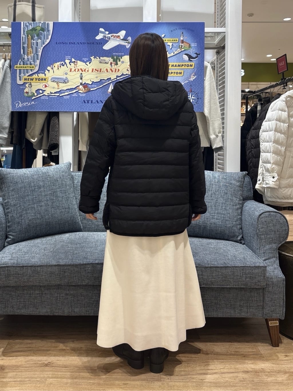 risaさんの「Dessin｜【撥水・2WAY】ミュラーダウンコートミドル丈」を使ったコーディネート