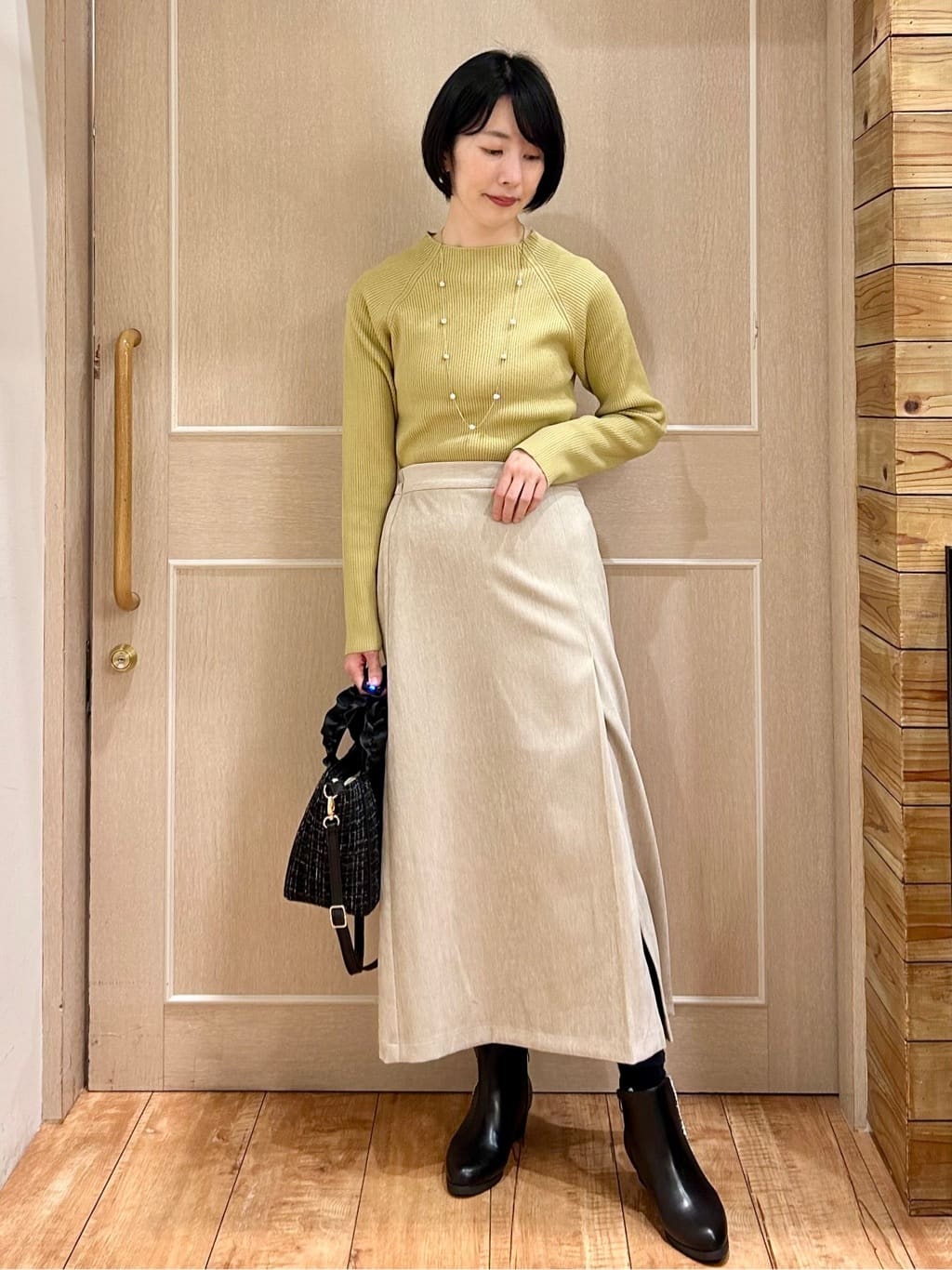 ちぐささんの「SHOO･LA･RUE｜【セレモニー】とばしパヴェネックレス」を使ったコーディネート