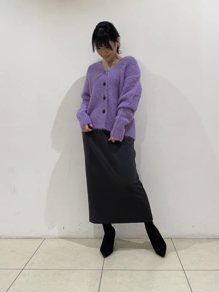 watanabeさんの「UNTITLED｜【ゆったり】アルパカ混シャギー カーディガン」を使ったコーディネート