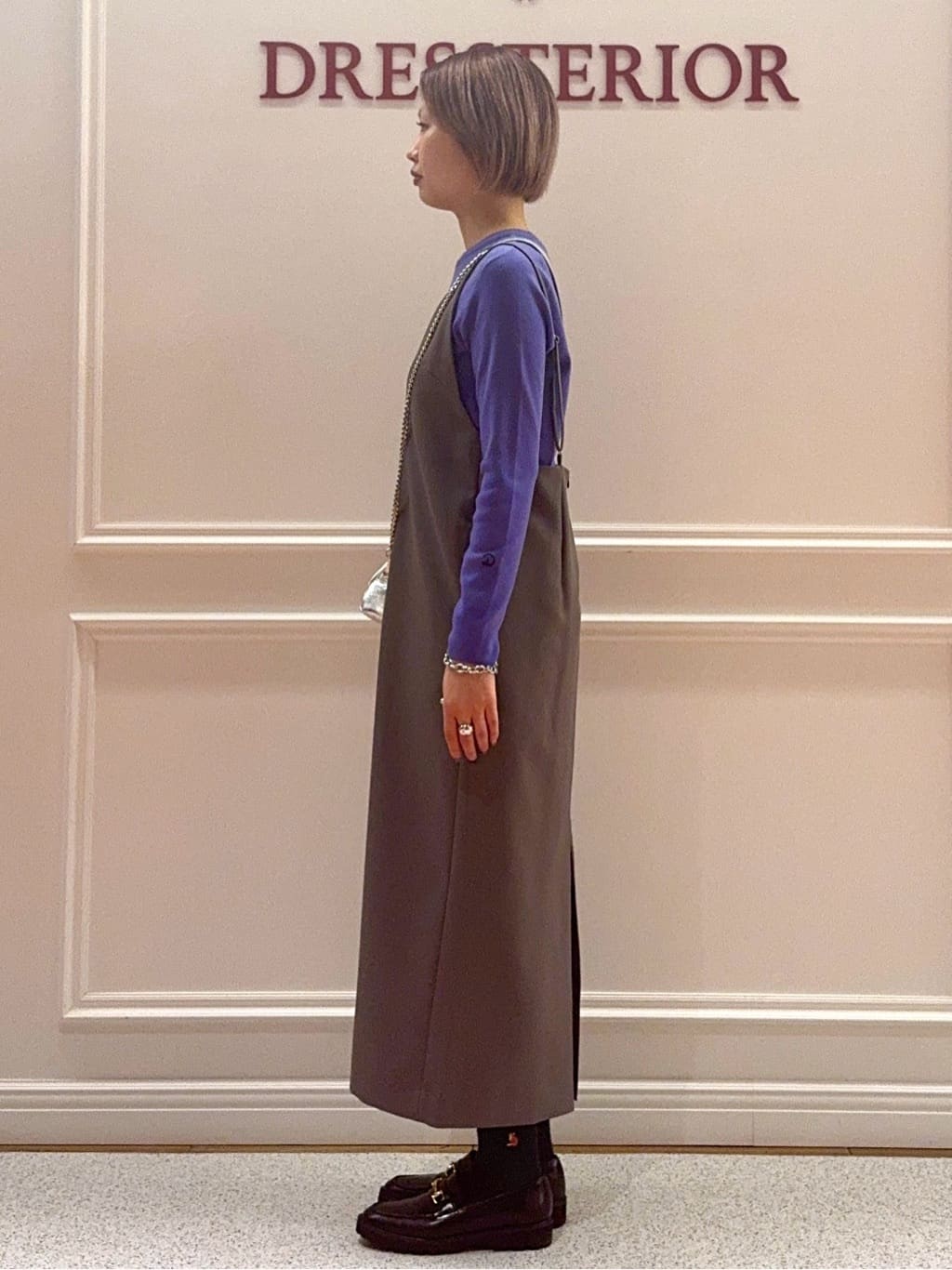 renaさんの「DRESSTERIOR｜◆【美人百花/モデル美香着用】コンフォートアイラインキャミワンピース」を使ったコーディネート