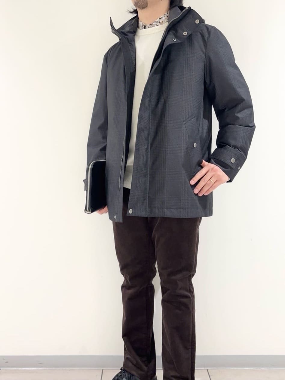 及川さんの「TAKEO KIKUCHI｜【3WAY】グレンチェック ダウンライナー ブルゾン」を使ったコーディネート