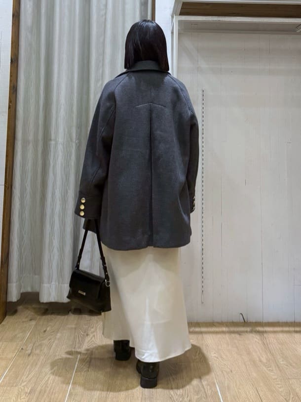 chさんの「THE SHOP TK｜クラシカルな装い ウールライクスタンドカラーコート」を使ったコーディネート