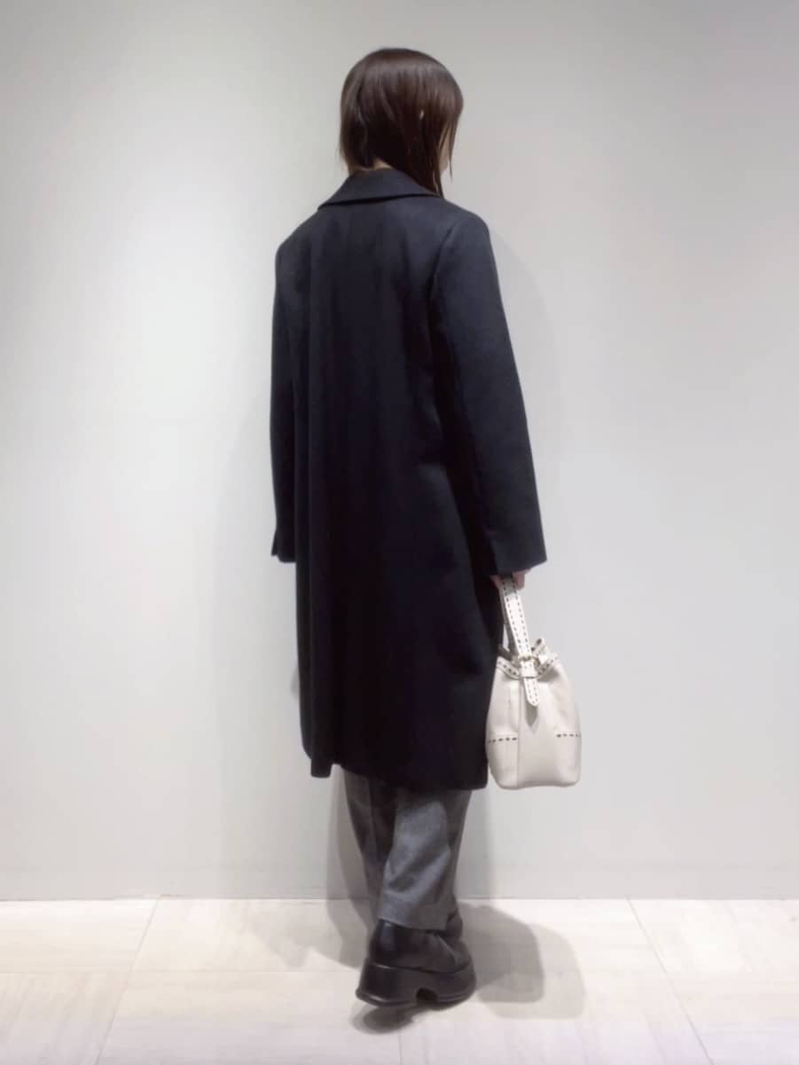 yukaさんの「Reflect｜【SS-4Lサイズ／選べる6色】テーラードカラーロングウール混コート」を使ったコーディネート