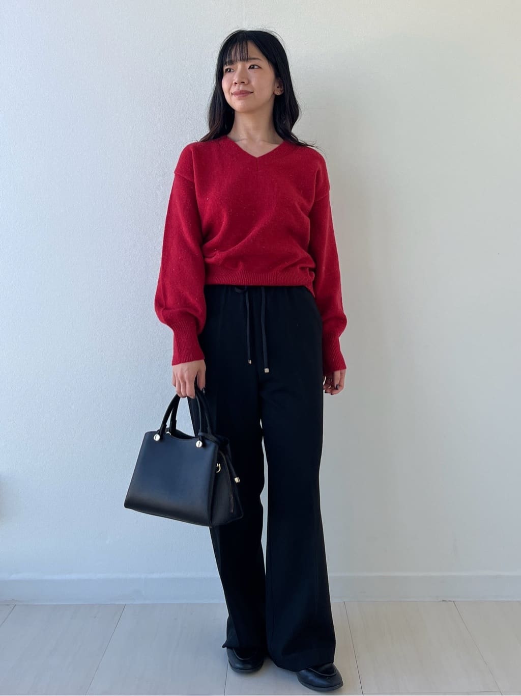 Mori Moriさんの「index｜ウォームタッチ イージーワイドパンツ【洗濯機洗OK／ストレッチ】≪SS～LL≫」を使ったコーディネート
