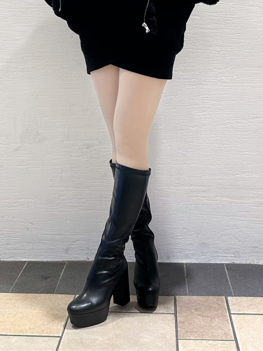 ゆうりさんの「ESPERANZA｜【ラク盛り/約12cm】ラク盛り厚底ロングブーツ」を使ったコーディネート