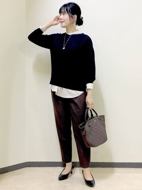  beni_gingerさんの「Reflect｜【パンツ合わせにぴったり◎】ゆったりオフボディニット」を使ったコーディネート