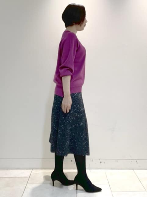 フミさんの「Reflect｜【ゆったり着られる◎】ラグランスリーブニット」を使ったコーディネート