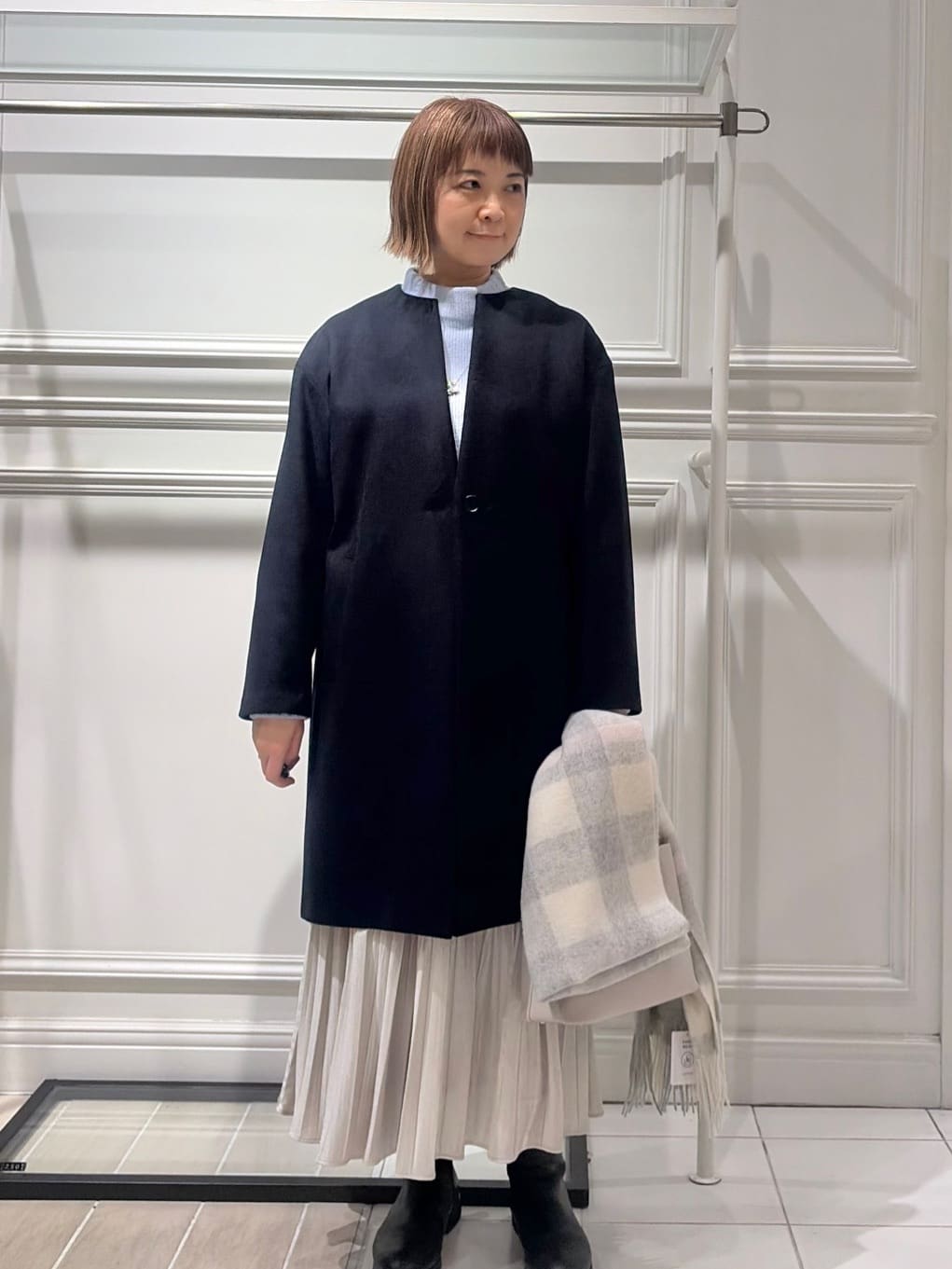 AKKOさんの「UNTITLED｜【洗える】スポンディッシュ ボトルネックニット」を使ったコーディネート