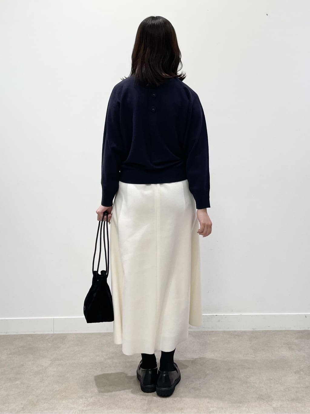 yukariさんの「Dessin｜【洗える】ウールブレンド後ろボタンニット」を使ったコーディネート