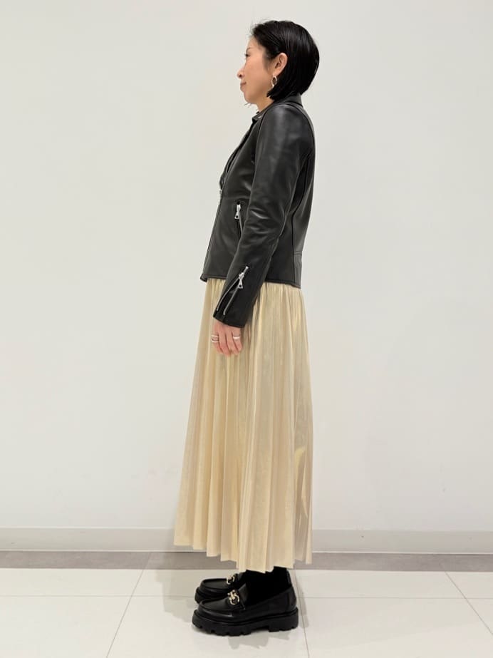 MIYAKAWAさんの「DRESSTERIOR｜【本革】レザーダブルライダース」を使ったコーディネート