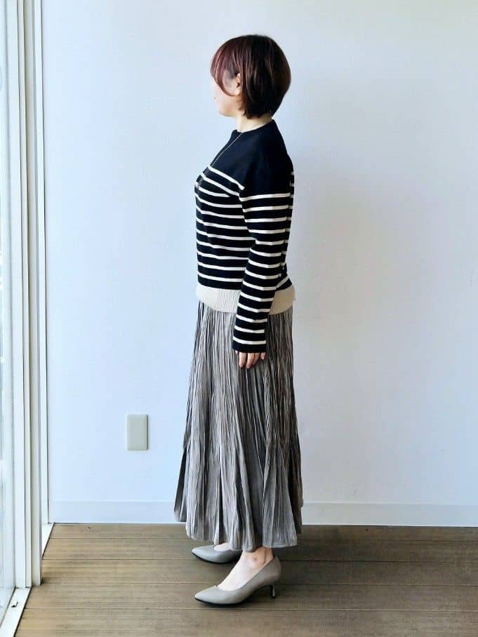やじまさんの「UNTITLED｜【洗える】モックネックミラノリブニット」を使ったコーディネート