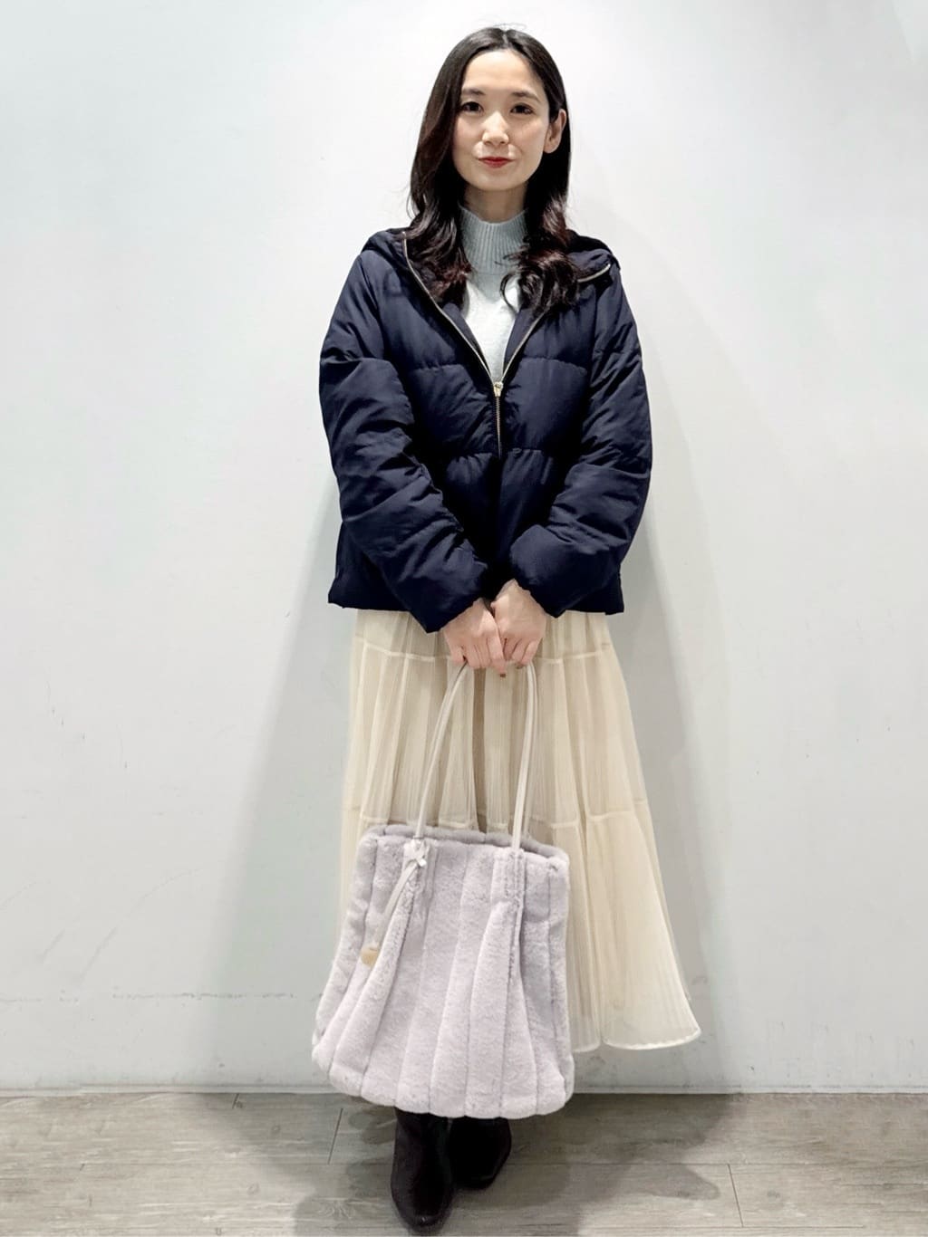 yuicciさんの「OPAQUE.CLIP｜KAWADAダウンペプラムショートコート【撥水／洗濯機OK／静電気防止裏地】」を使ったコーディネート
