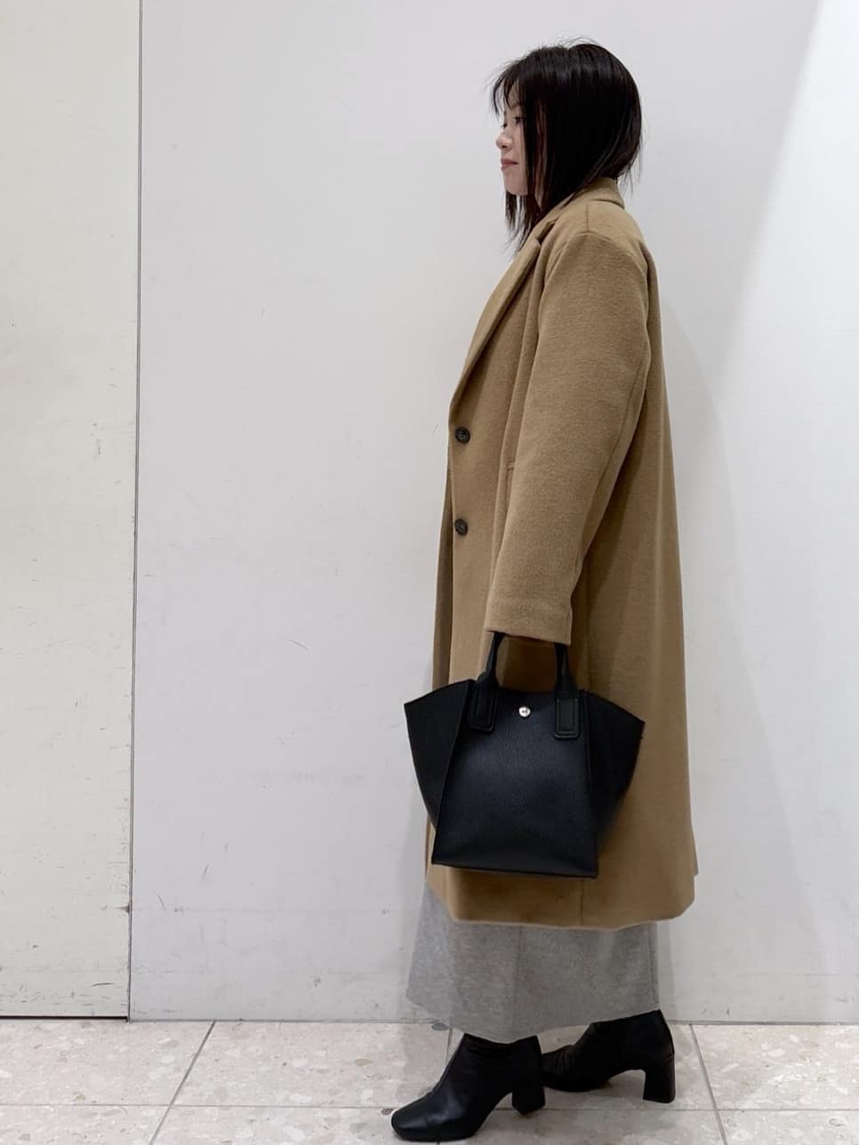 mameさんの「OPAQUE.CLIP｜カシミヤブレンドウールチェスターコート」を使ったコーディネート