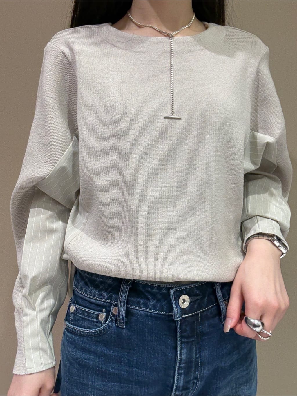 KEIKOさんの「INDIVI｜【名品／撥水／抗菌防臭】ロング丈リサイクルダウンコート」を使ったコーディネート