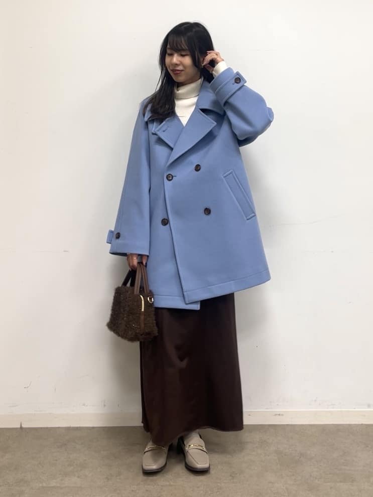 cotaniさんの「SHOO･LA･RUE｜【洗濯機可】やわらかレザー調ナロースカート」を使ったコーディネート