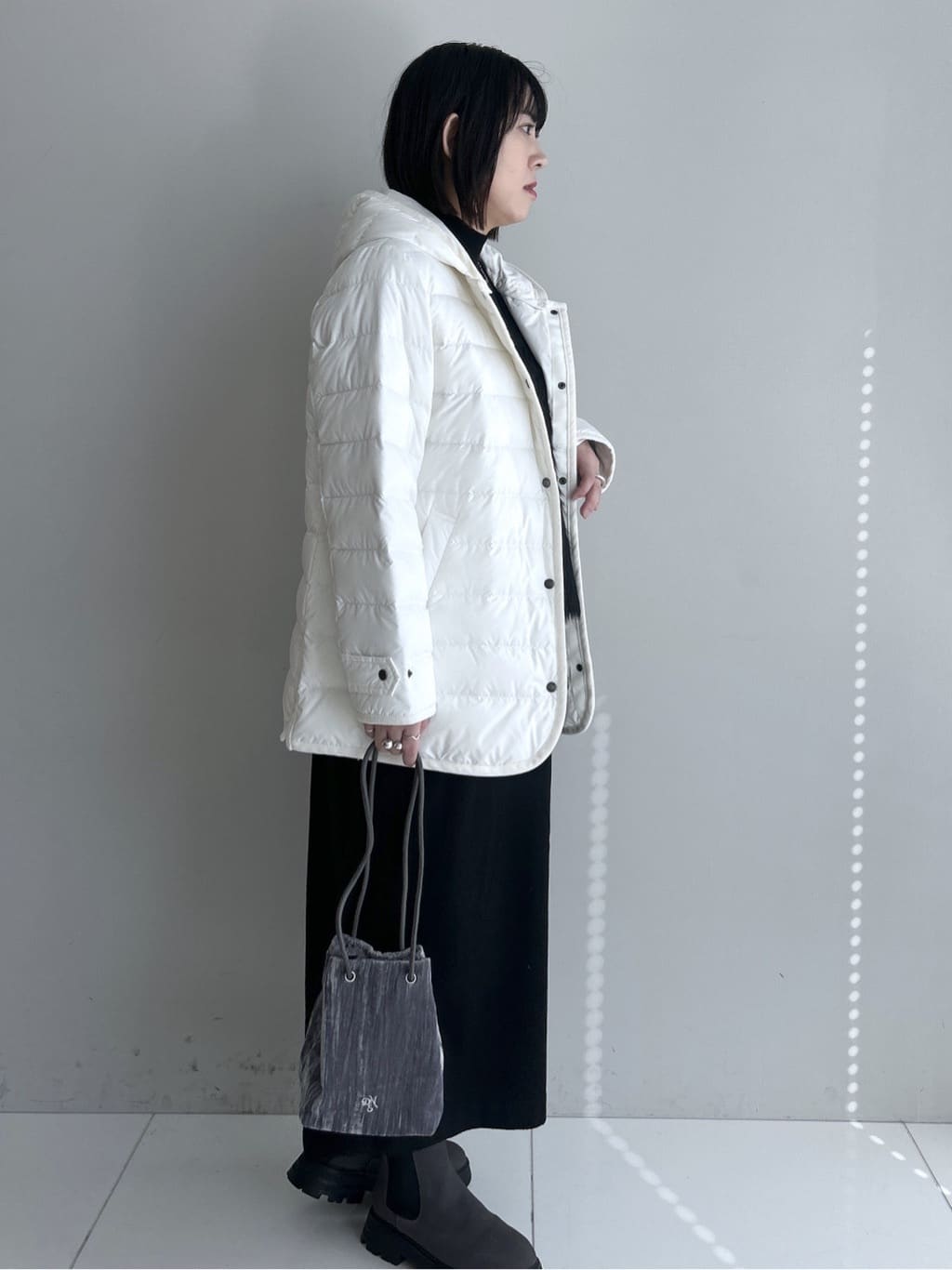 Hirokaさんの「Dessin｜【2点セット・洗える】シャギーベストニットワンピース」を使ったコーディネート