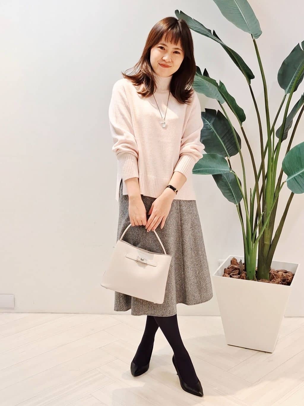 YuKaRiさんの「UNTITLED｜【8色展開/洗える】ウールカシミヤ ハイネックニット」を使ったコーディネート