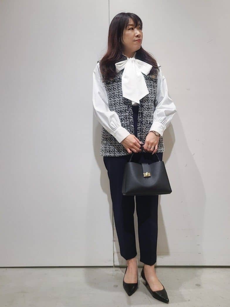 hmさんの「OPAQUE.CLIP｜《通勤対応》ツイードジレ【洗える】」を使ったコーディネート