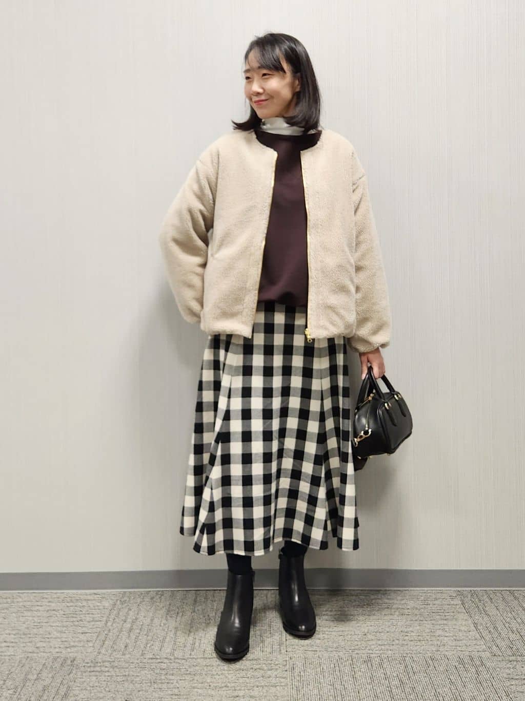 naraさんの「Dessin｜【2WAY】リバーシブルタフタボアアウター」を使ったコーディネート