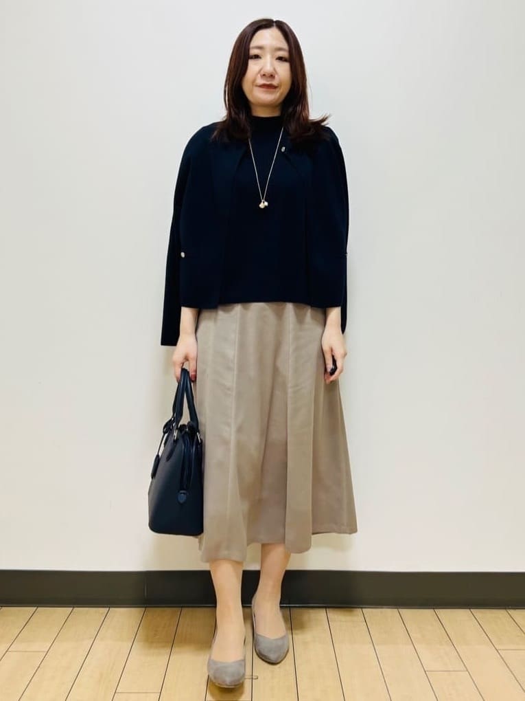 miiiさんの「Reflect｜【選べる5色／アンサンブル可】プチハイネックリブニット」を使ったコーディネート