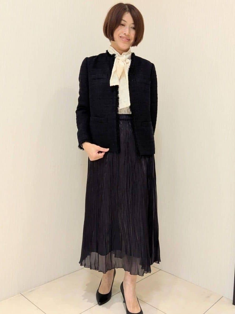 u-macoさんの「UNTITLED｜【仕事着/スーツ】ファンシーツイード ジャケット」を使ったコーディネート