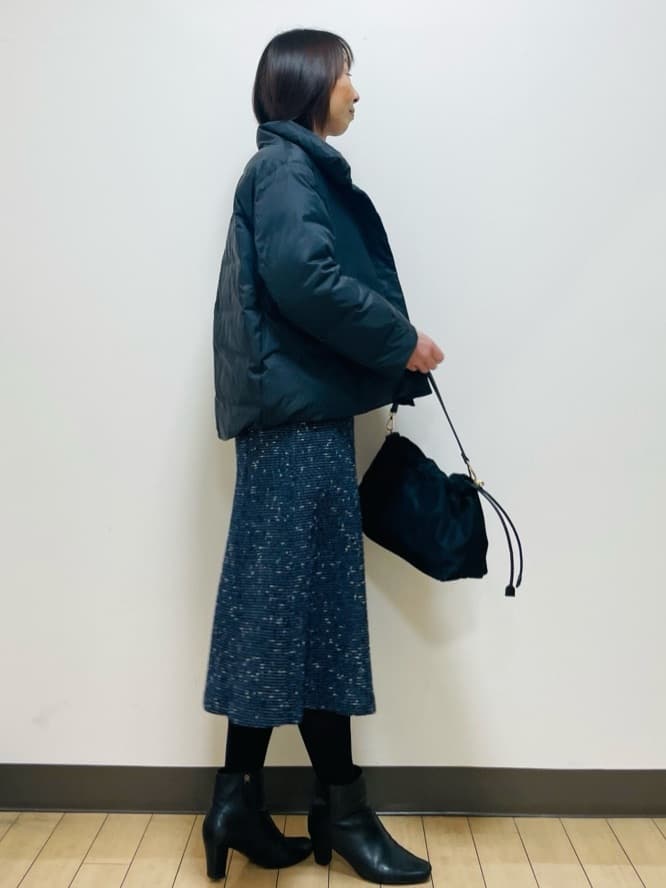 Riiさんの「Reflect｜【広がりすぎない／美シルエット◎】ツイードフレアスカート」を使ったコーディネート