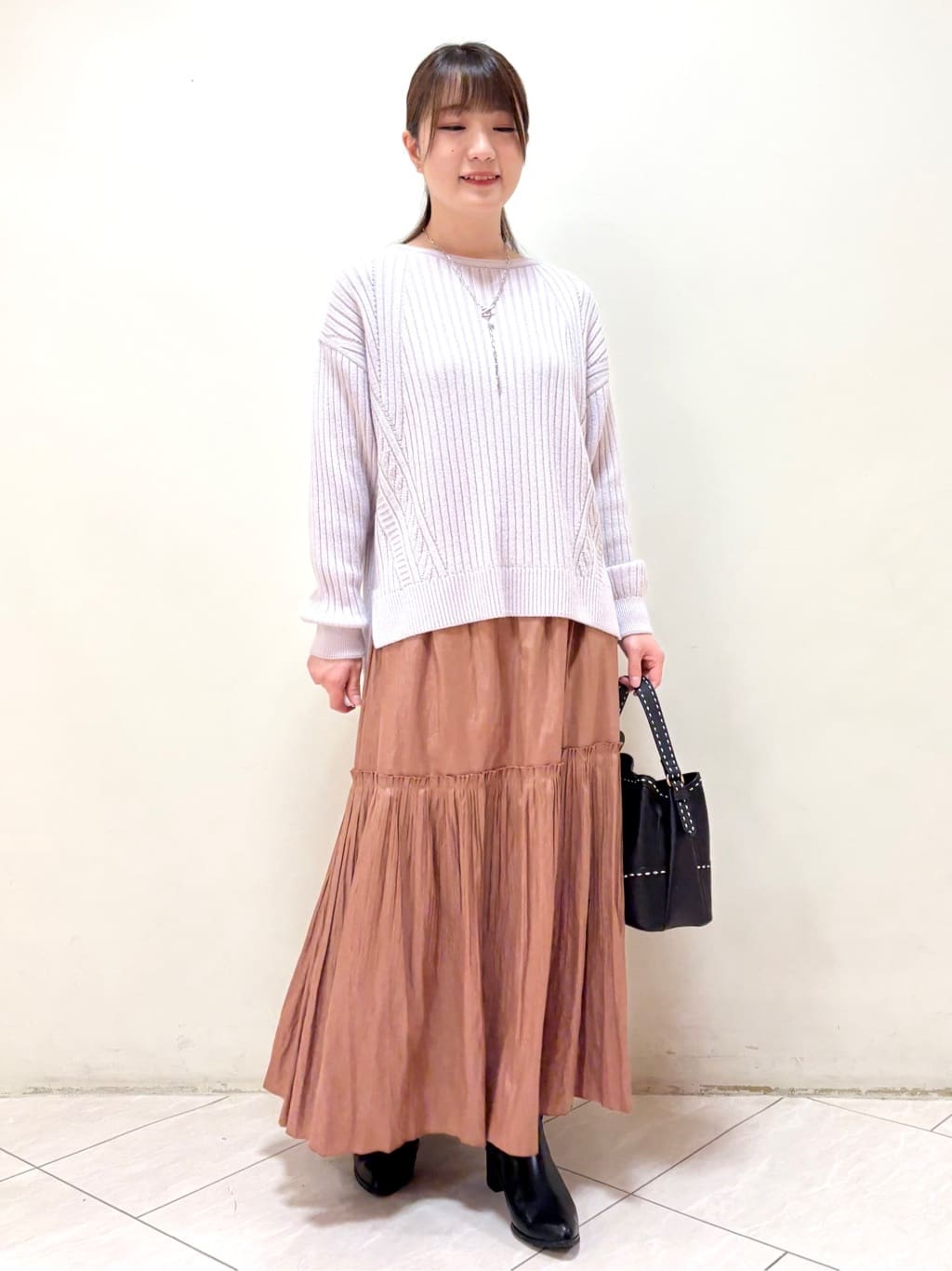 mikiさんの「Reflect｜【ゆったり着られる◎】ワイドリブニットプルオーバー」を使ったコーディネート