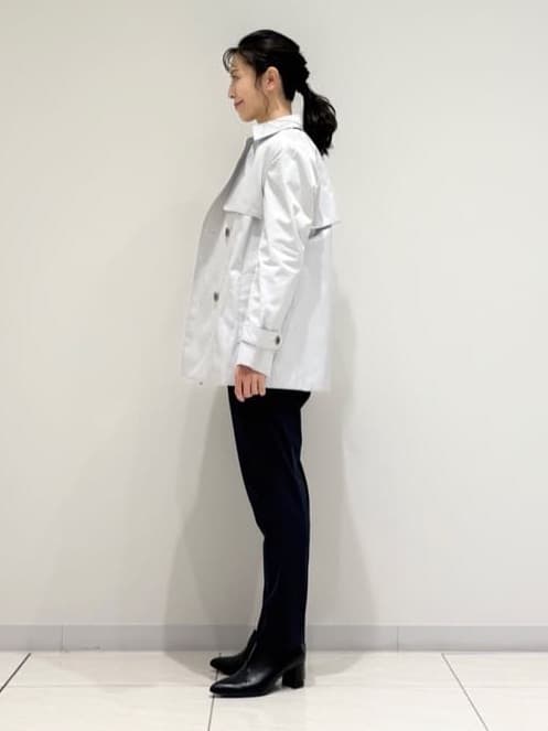 kayoさんの「INDIVI｜【花粉付着防止／撥水／UVケア】名品トレンチコート」を使ったコーディネート