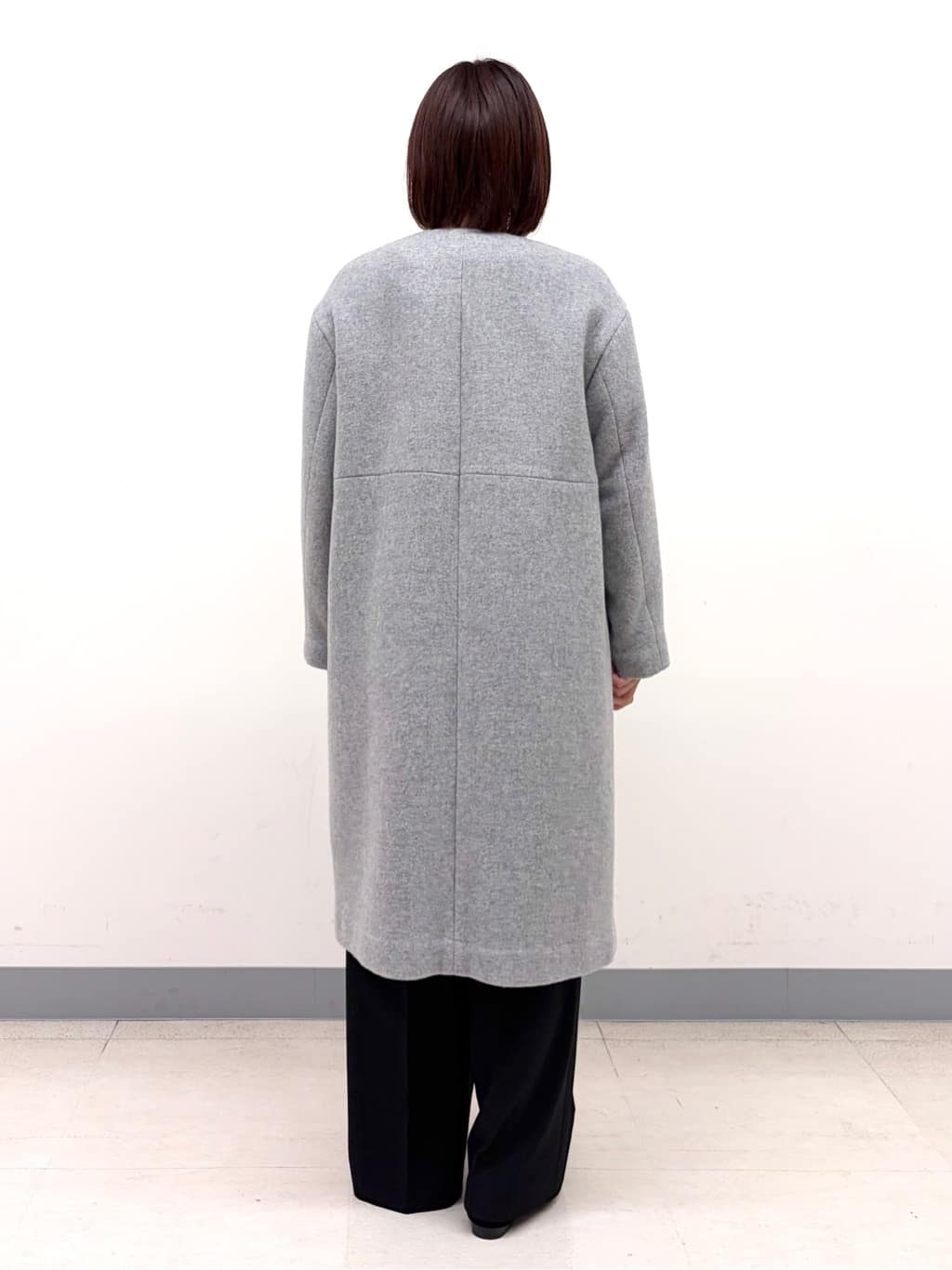 YUKARIさんの「INDIVI｜【軽量／ウール混】ライトフォルム ロングコート」を使ったコーディネート