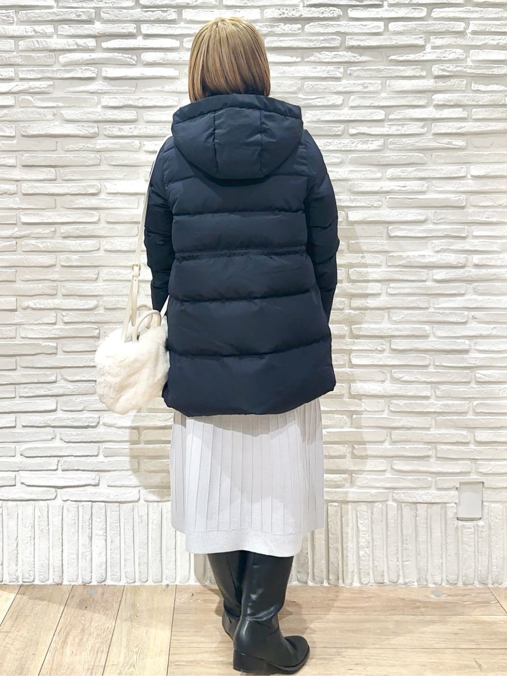 Hana...eさんの「index｜KAWADAダウンドロストミドルコート【撥水／洗濯機OK／2WAY／静電気防止裏地】《XS～3L》」を使ったコーディネート