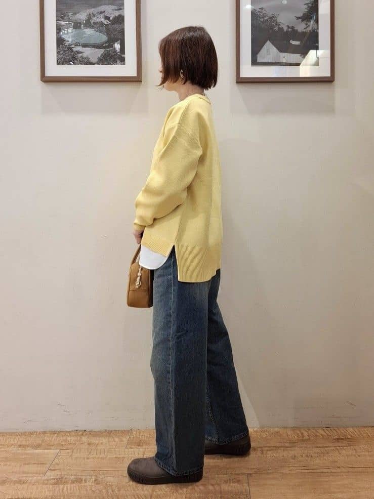 まあるさんの「SHOO･LA･RUE｜【高レビュー/洗濯機可/S-LL】さらに軽くなった スポンディッシュ裾フェイクトップス」を使ったコーディネート
