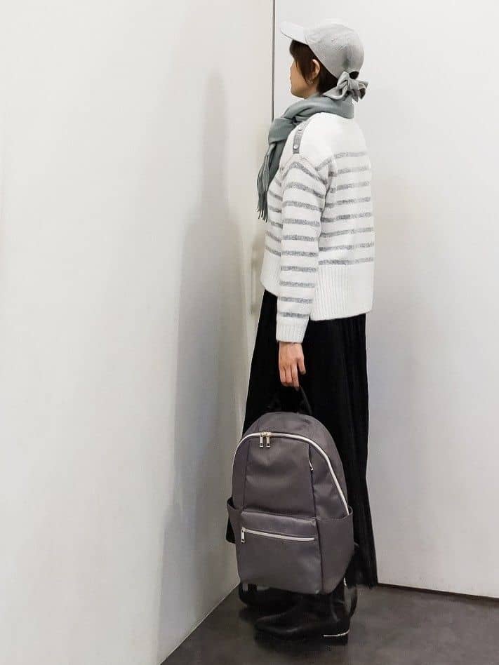 やまちゃんさんの「grove｜【手洗い可】カシミヤタッチフリンジストール」を使ったコーディネート