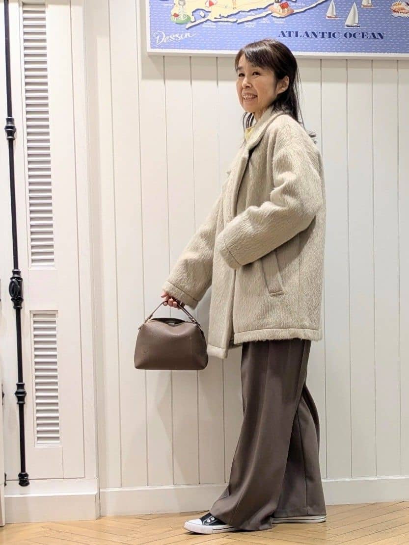 keikoさんの「Dessin｜シャギーコート」を使ったコーディネート