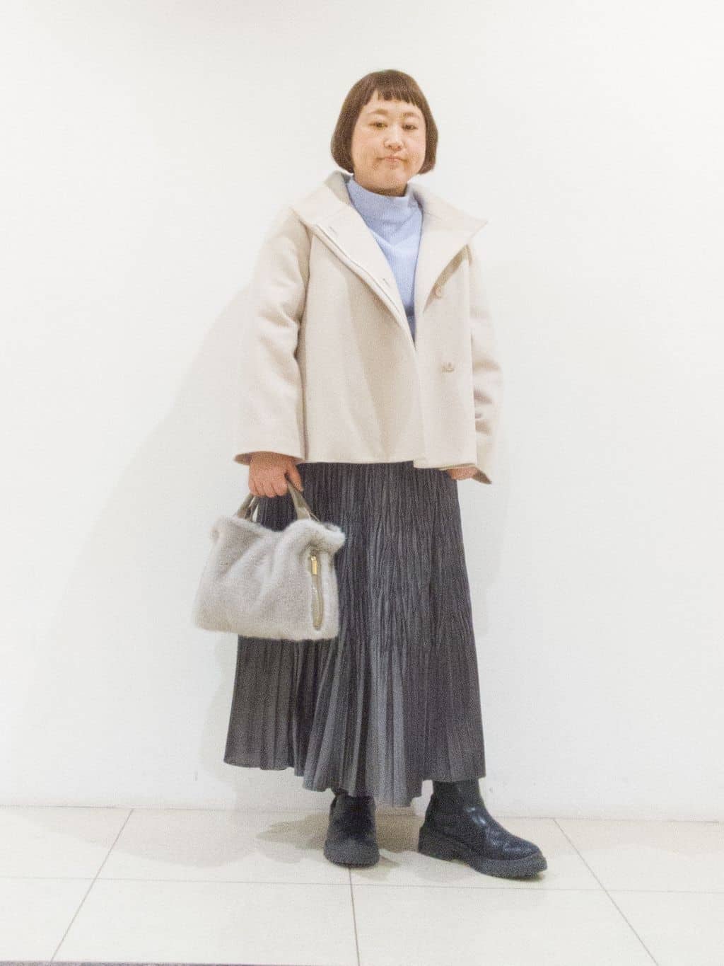 takedaさんの「UNTITLED｜【洗える】スポンディッシュ ボトルネックニット」を使ったコーディネート