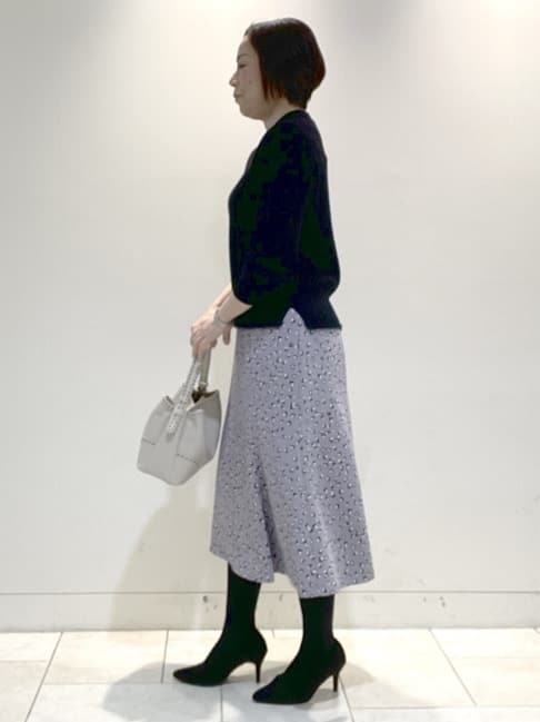 フミさんの「Reflect｜【ほんのりラメ感◎】ケーブル柄ニット」を使ったコーディネート