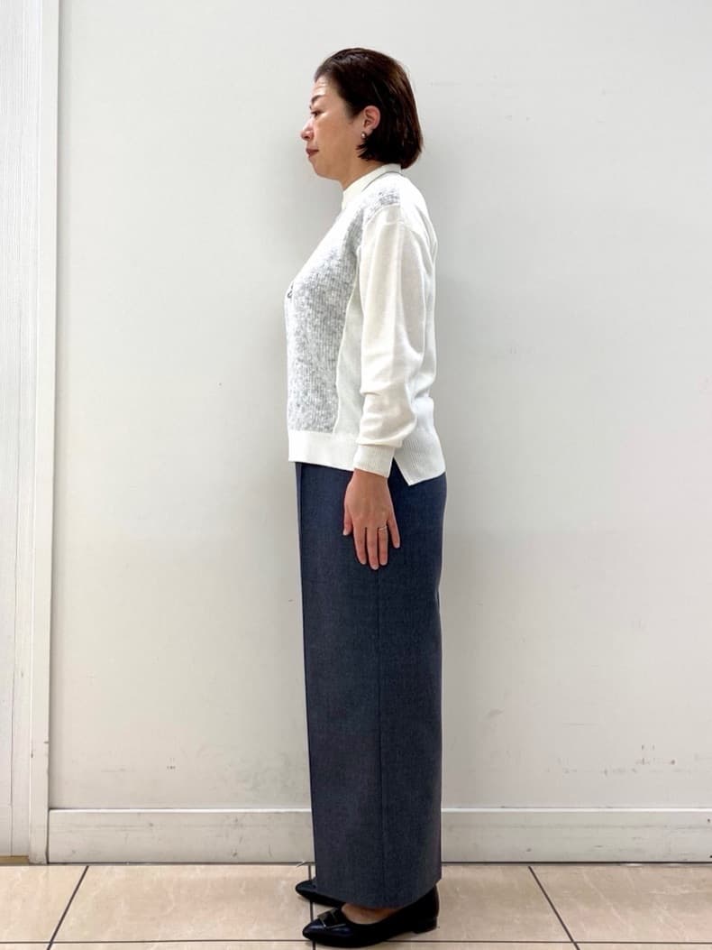 ksmさんの「Reflect｜アーガイル柄ハイネックニット」を使ったコーディネート