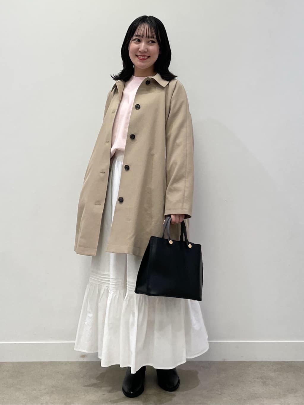 yukariさんの「Dessin｜【花粉ガード/撥水加工/洗える】ステンカラースプリングコート」を使ったコーディネート
