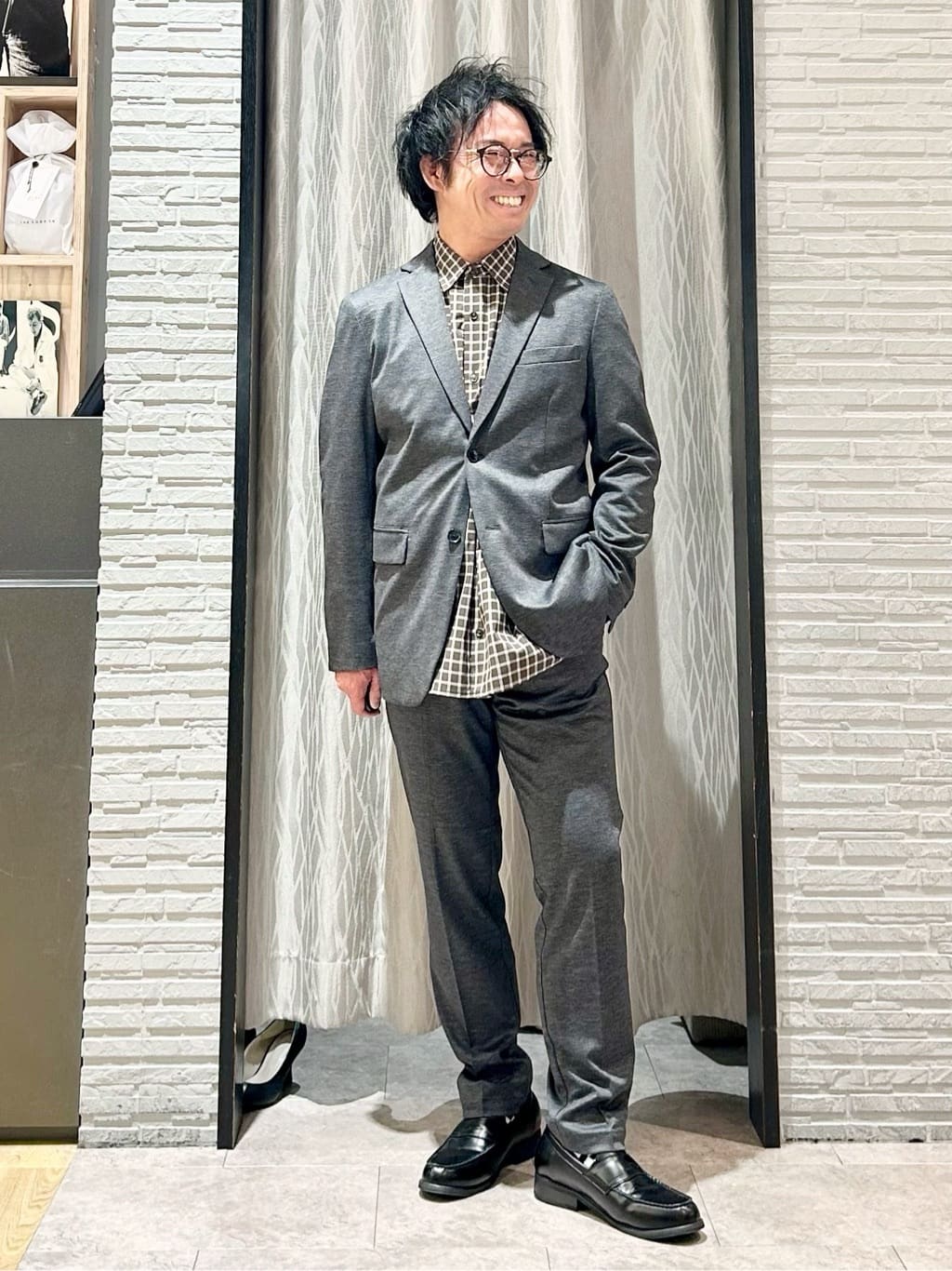 KENJI Iさんの「THE SHOP TK｜【動きやすい、快適ビジネスジャケット】TRジャージ ジャケット　セットアップ可/洗濯機OK/ストレッ」を使ったコーディネート