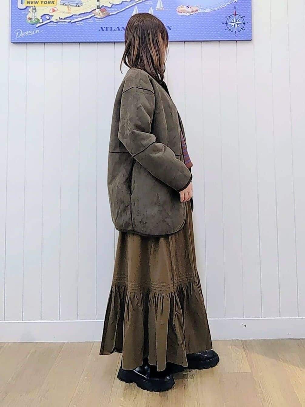 itoさんの「Dessin｜【2WAY】フェイクムートンコート」を使ったコーディネート