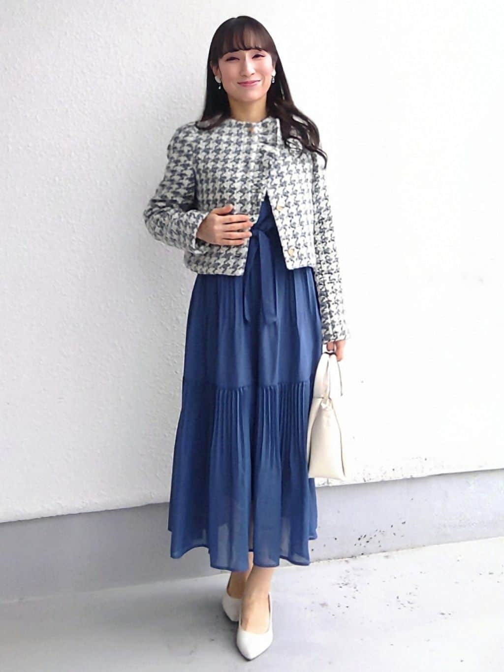 keinaさんの「SunaUna｜【COLLECTION LINE】ツイードラッフルジャケット」を使ったコーディネート