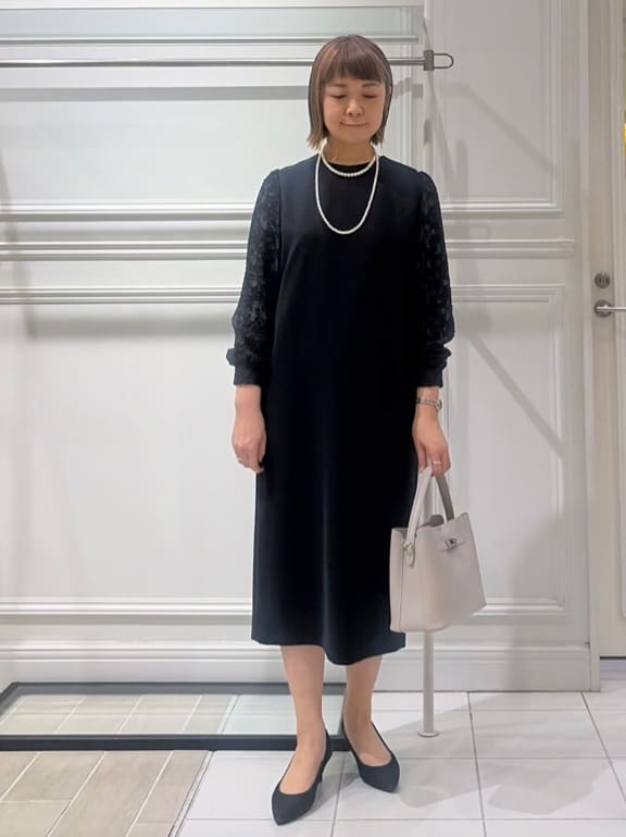 AKKOさんの「UNTITLED｜【追加6/日本製】2連フェイクパールネックレス」を使ったコーディネート