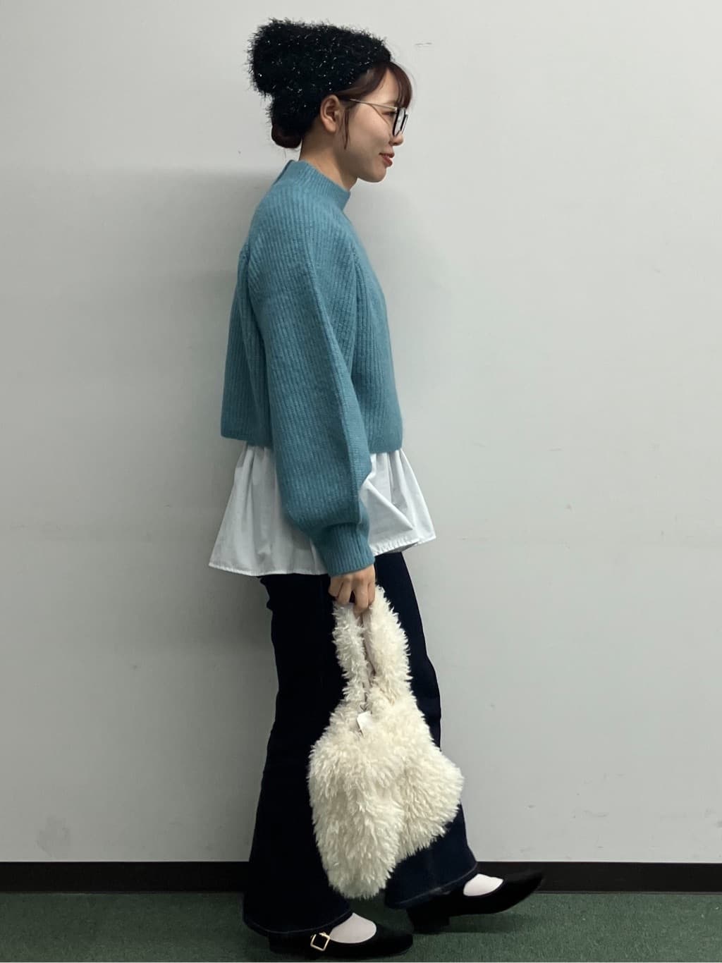 MAYUKIさんの「index｜MIXミドルゲージショートあぜニット【洗濯機OK】」を使ったコーディネート