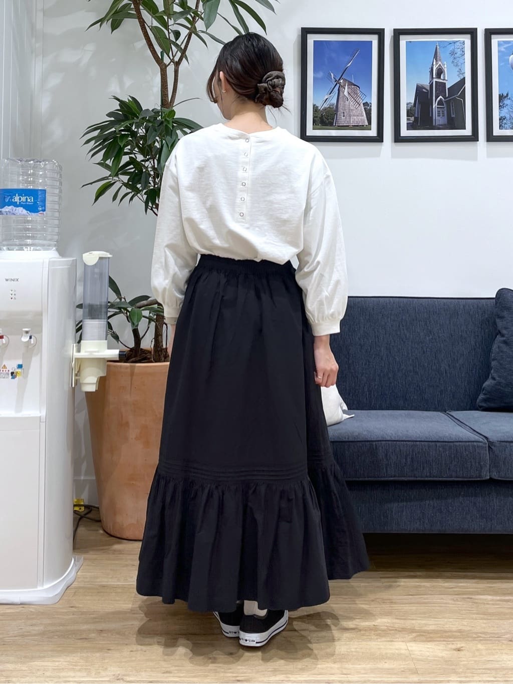 canaさんの「Dessin｜【360度可愛い・洗える】バックヘンリーカットソー」を使ったコーディネート