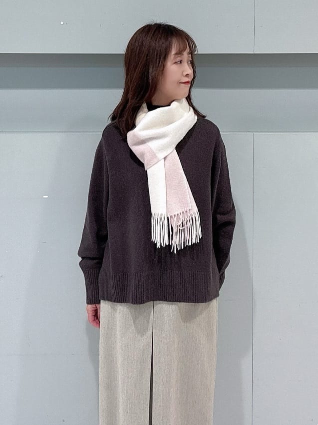 makiさんの「UNTITLED｜【8色展開/洗える】ウールカシミヤ ハイネックニット」を使ったコーディネート